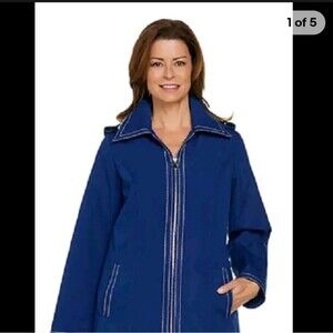 Dennis Brasso Water Resistant Blue Jacket-Sz L